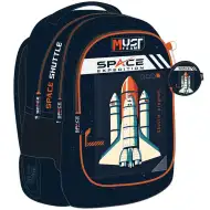 Luna: Must Team astronaut zaoblený školní batoh s 3 přihrádkami, 32x18x43 cm