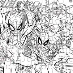 Luna: Spider-Man omalovánkové puzzle, 42 dílků obrázek 3