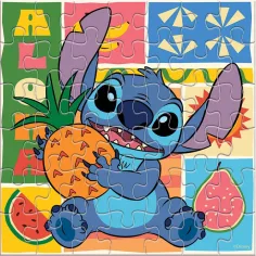 Luna: Vymalovatelné puzzle 42 dílků Stitch obrázek 2