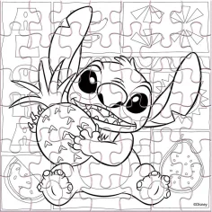 Luna: Vymalovatelné puzzle 42 dílků Stitch obrázek 3