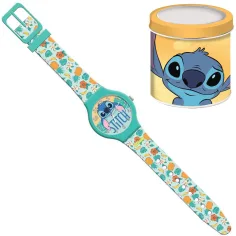 Luna: analogové hodinky s motivem Disneyho Stitch v kovové dárkové krabičce