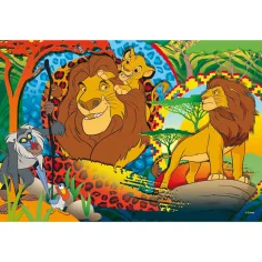 Lví král 2 v 1 24dílné Eco maxi puzzle a omalovánka 70x50cm - Lisciani obrázek 3