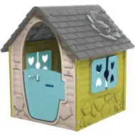 Můj první domeček na hraní v béžovo-zelené barvě, 106x98x90 cm