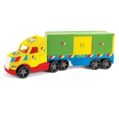 Magic Truck Basic: Nákladní auto s krabicovým přívěsem a světlem, délka 80 cm - Wader obrázek 2