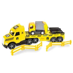 Magic Truck Technic: Nákladní auto s popelářským autem a světlem 80cm - Wader obrázek 2