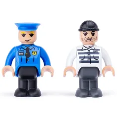 Magnetické policejní auto s přívěsem - Woodyland obrázek 3
