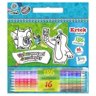Malý krtek sada na vybarvování s nálepkami 186 ks a 16 barevnými tužkami
