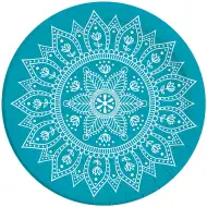 Mandala modro-bílý papírový talíř, sada 8 ks, 23 cm
