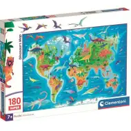 Mapa dinosaurů 180 dílků Super puzzle - Clementoni