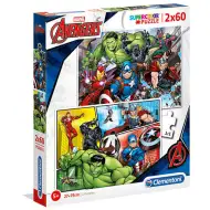 Marvel Avengers Supercolor 2 v 1 puzzle 2x60 ks - Clementoni