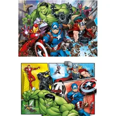 Marvel Avengers Supercolor 2 v 1 puzzle 2x60 ks - Clementoni obrázek 2