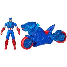 Marvel: Kapitán Amerika na motorce s vystřelovačem štítu – Hasbro obrázek 2