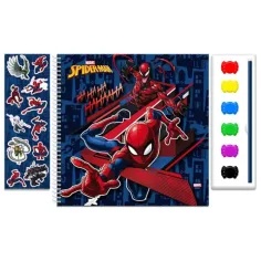 Marvel: Omalovánka Spider-Mana s vodovými barvami a samolepkami. obrázek 2