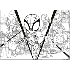 Marvel Spidey 2 v 1 maxi 4x48dílné puzzle a omalovánka 35x25 cm - Lisciani obrázek 5