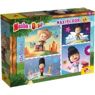 Máša a medvěd Máša poznává svět 24dílné maxi podlahové puzzle 70x50 cm - Lisciani