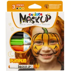 Maskup: Dýňová sada na malování obličeje s 3 barvami - Carioca
