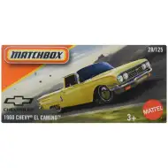 Matchbox: Papírová krabička 1960 Chevy El Camino žluté autíčko 1/64 - Mattel