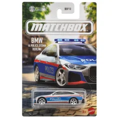 Matchbox ikonické autíčko BMW i4 Polizei v měřítku 1:64 – Mattel
