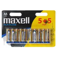Maxell: Alkalická tužková baterie 1.5V AA LR6 5+5ks v blistrovém balení.