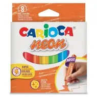 Maxi trojúhelníkové neonové voskovky sada 8 ks - Carioca