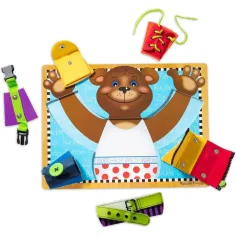 Medvídková dřevěná tabulka pro rozvoj základních dovedností - Melissa & Doug obrázek 2
