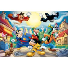 Mickey Mouse – Detektiv 2 v 1, puzzle a omalovánka, 108 dílků, 50x35 cm – Lisciani obrázek 2