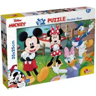 Mickey Mouse 2 v 1, 24dílné puzzle a omalovánka 35x25 cm – Lisciani