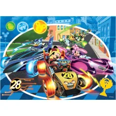 Mickey Mouse 2 v 1, 24dílné puzzle a omalovánka 50x35 cm - Lisciani obrázek 3
