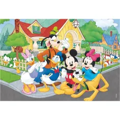 Mickey Mouse 2 v 1 2x12dílné maxi puzzle a omalovánky - Lisciani obrázek 5