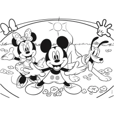 Mickey Mouse 2 v 1, 48dílné puzzle a omalovánka 35x25 cm – Lisciani obrázek 3
