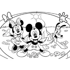 Mickey Mouse 2 v 1 maxi 4x48dílné puzzle a omalovánka 35x25 cm - Lisciani obrázek 2