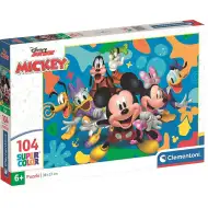 Mickey Mouse a jeho přátelé 104dílné supercolor puzzle – Clementoni