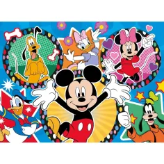 Mickey Mouse a jeho přátelé 2 v 1 24dílné Eco mini puzzle a omalovánky 35x25 cm - Lisciani obrázek 3