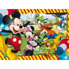 Myšák Mickey a přátelé 2 v 1 60dílné Eco puzzle a omalovánka 70x50 cm - Lisciani obrázek 2