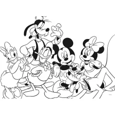Mickey Mouse a přátelé 2 v 1 60dílné maxi puzzle a omalovánky 70x50 cm – Lisciani obrázek 2