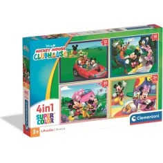 Mickey a jeho přátelé 4 v 1 Supercolor puzzle - Clementoni