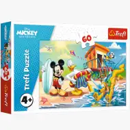 Mickey a jeho přátelé na pláži puzzle 60 dílků - Trefl