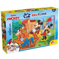 Mickey a přátelé 2 v 1 108dílné puzzle a omalovánka 70x50 cm – Lisciani