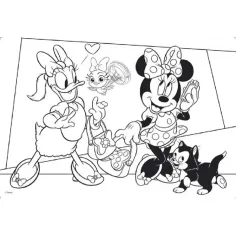 Minnie Mouse 2 v 1 maxi 2x24dílné puzzle a omalovánka 50x35cm - Lisciani obrázek 2