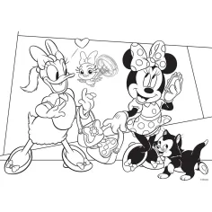 Minnie Mouse 2 v 1 maxi puzzle a omalovánka 35 dílků, 70x50 cm – Lisciani obrázek 2