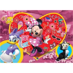 Minnie myš 2 v 1, puzzle s 24 dílky a omalovánka 50x35 cm - Lisciani obrázek 2