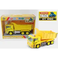 Model sklápěčky v žluté barvě o délce 27 cm.