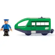 Moderní zelená elektrická lokomotiva - Woodyland