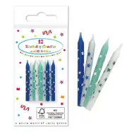 Modré narozeninové svíčky 12 ks