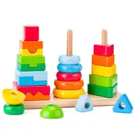 Montessori dřevěná věžová stavebnice - Woodyland
