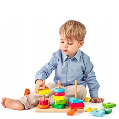 Montessori dřevěná věžová stavebnice - Woodyland obrázek 2