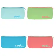 Must: Silikonový penál v živých barvách ve čtyřech variantách 20x10 cm