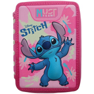 Must: Stitch vícepatrový plněný penál 15 x 5 x 21 cm