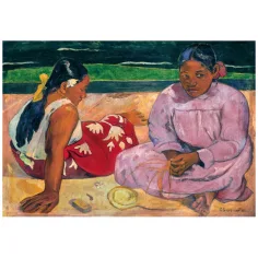 Muzejní sbírka: Gauguin - Tahitské ženy na pláži 1000dílné puzzle s plakátem - Clementoni obrázek 2