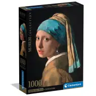 Muzejní sbírka: Johannes Vermeer - Dívka s perlou - puzzle s 1000 dílky a plakátem - Clementoni